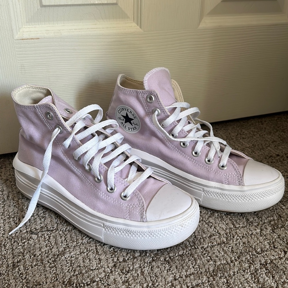 Light Pink High top Converse